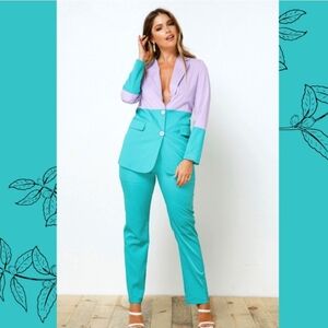 Color block pantsuit